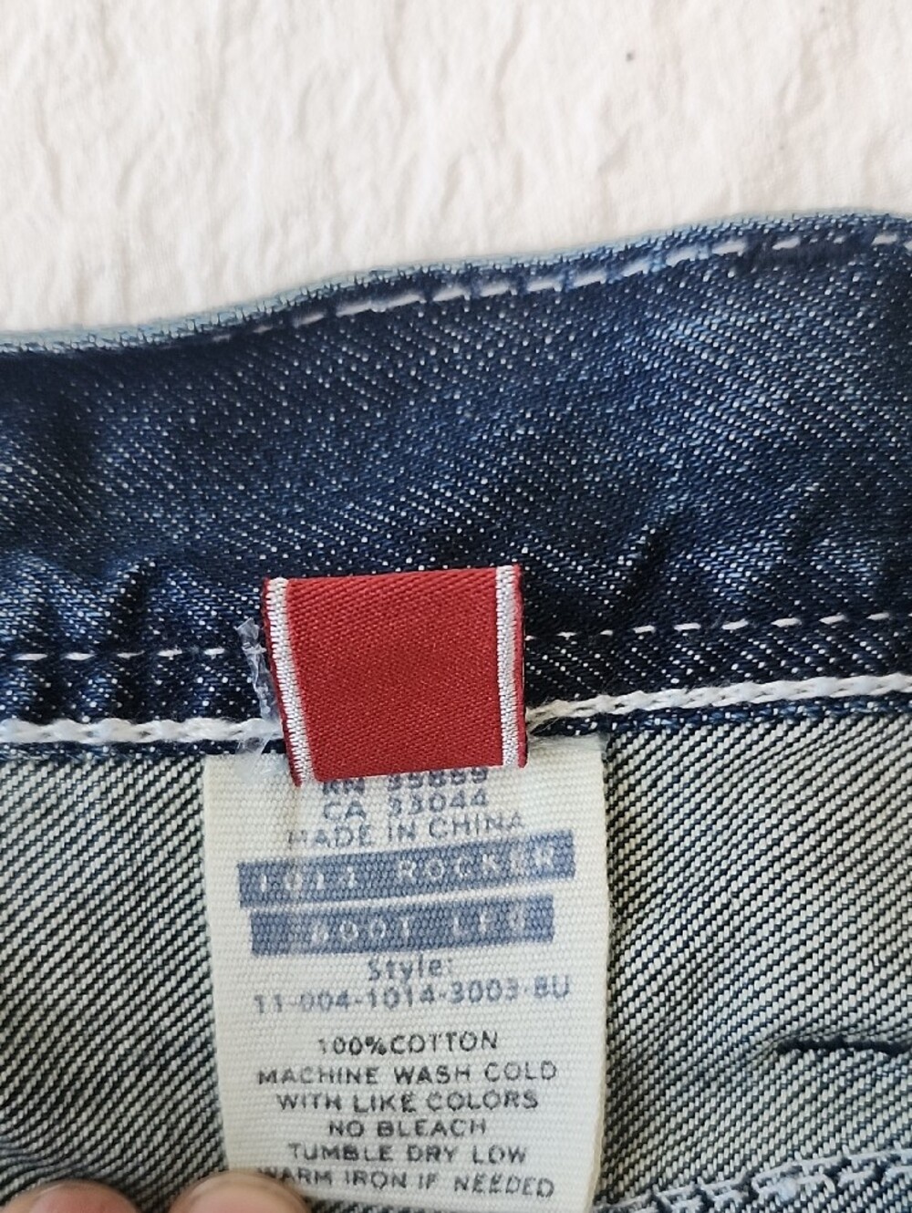 Stetson Men's Rocks Fit Bootcut Denim Jeans Thick Stitch Frayed X Size 38x38 - Picture 4 of 15
